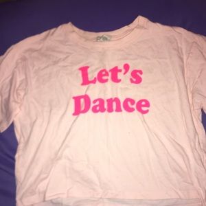 forever 21 "let's dance" crop tee